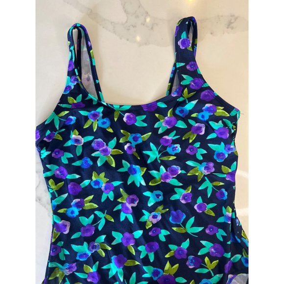 Basic Editions vintage floral one piece size 14 - Picture 6 of 8